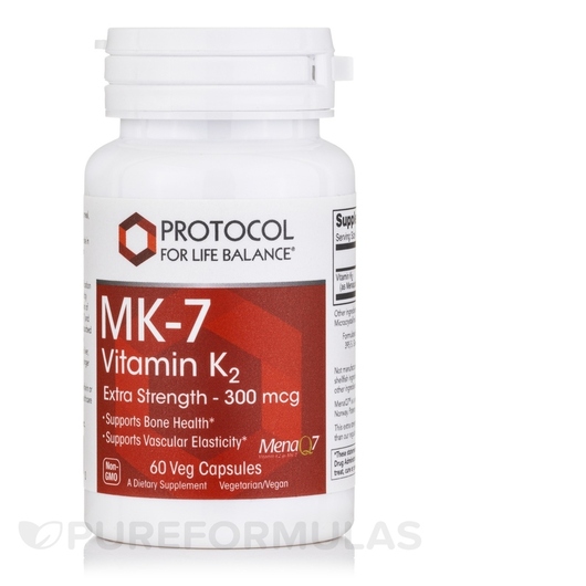 Основное фото товара Витамин K2, MK-7 Vitamin K2 300 mcg, 60 капсул