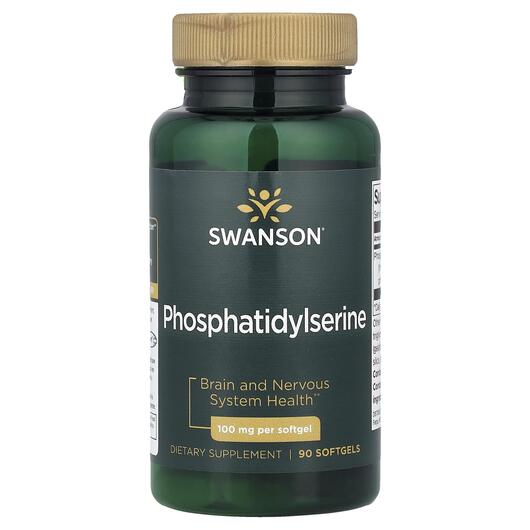 Основное фото товара Swanson, Фосфатидилсерин, Phosphatidylserine 100 mg, 90 капсул