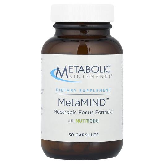 Основне фото товара Metabolic Maintenance, MetaMIND, Підтримка мозку, 30 капсул