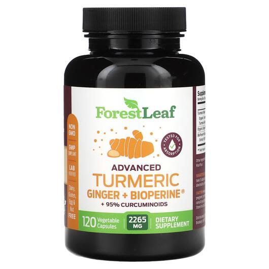 Основне фото товара Advanced Turmeric Ginger + Bioperine, Екстракт кореня куркуми, 12
