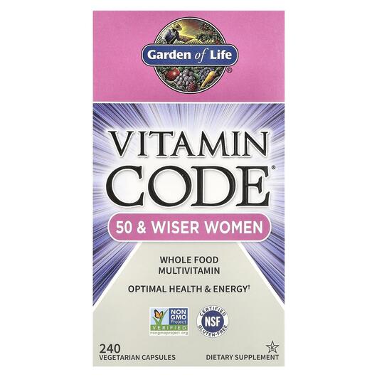 Основное фото товара Витамины, Vitamin Code 50 & Wiser Women, 240 капсул