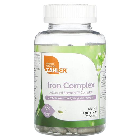 Основное фото товара Zahler, Железо, Iron Complex, 250 капсул
