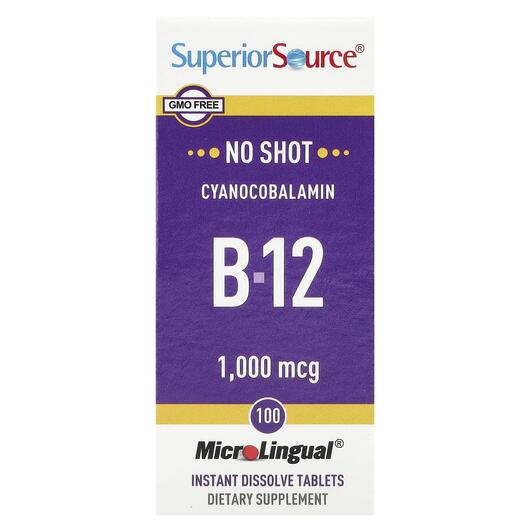 Основное фото товара MicroLingual Cyanocobalamin B12 1000, Цианокобаламин B12, 100 таб