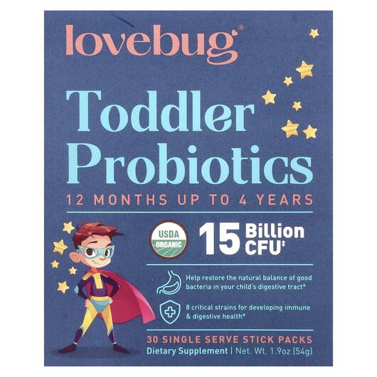 Основное фото товара Toddler Probiotics Tiny Tummies Daily Probiotic +, Пробиотики, 45