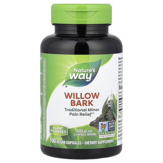 Основное фото товара Кора Белой Ивы 400 мг, Willow Bark 400 mg, 100 капсул