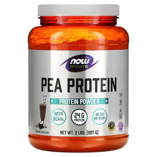 Основное фото товара NOW, Гороховый Протеин, Pea Protein Chocolate, 907 г