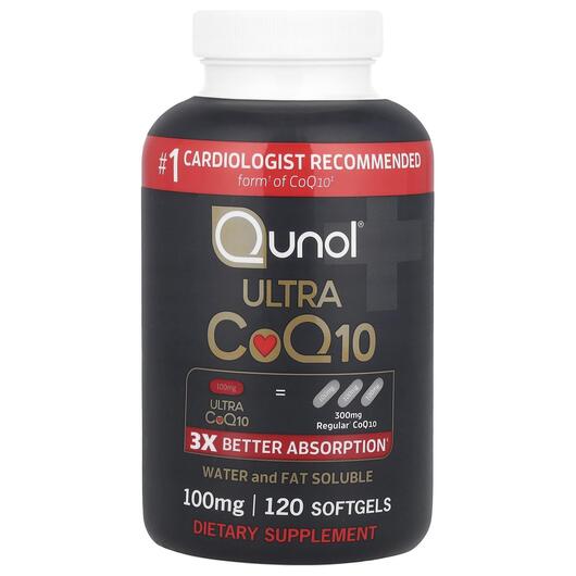 Основное фото товара Qunol, Коэнзим CoQ10, Ultra CoQ10 100 mg, 120 капсул