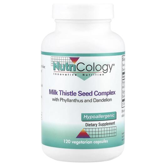 Основное фото товара Nutricology, Расторопша, Milk Thistle Seed Complex, 120 капсул