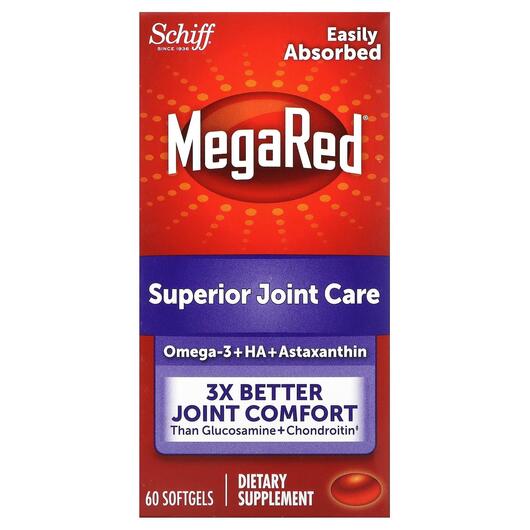 Основное фото товара Поддержка суставов, MegaRed Superior Joint Care, 60 капсул