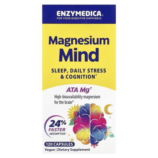 Основное фото товара Enzymedica, Магний Разум, Magnesium Mind, 120 капсул