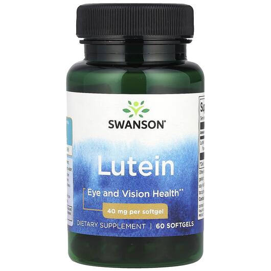 Основное фото товара Swanson, Лютеин, Lutein 40 mg, 60 капсул