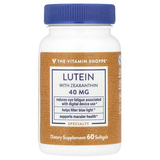 Основное фото товара TheVitaminShoppe, Лютеин, Lutein with Zeaxanthin, 60 капсул