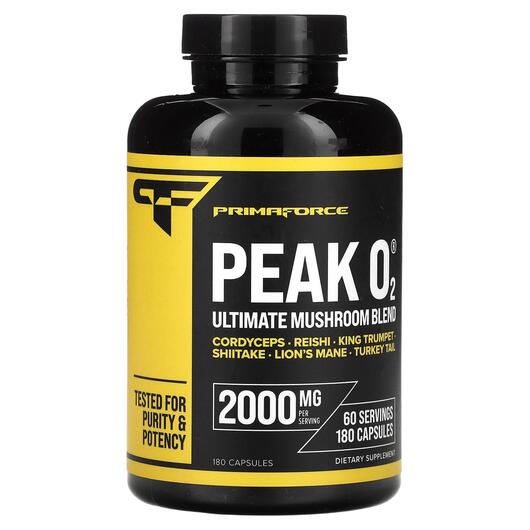 Основное фото товара Грибы, Peak O2 Ultimate Mushroom Blend 2000 mg, 180 капсул