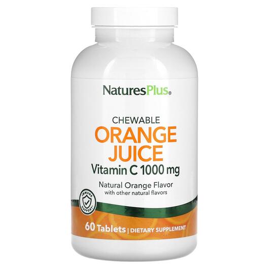 Основное фото товара Chewable Orange Juice Vitamin C Natural Orange, Витамин C, 60 таб