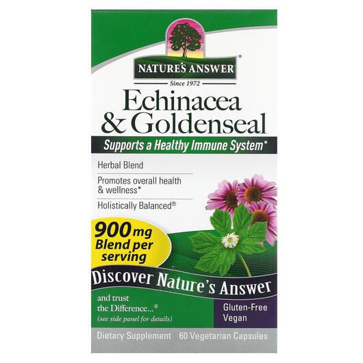Основное фото товара Nature's Answer, Эхинацея, Echinacea & Goldenseal, 60 ка