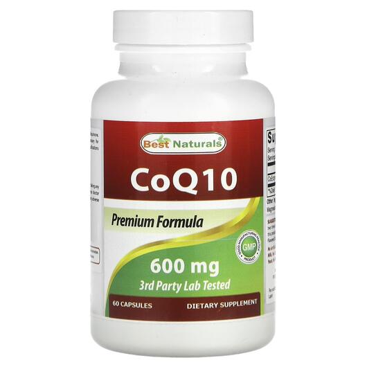 Основное фото товара Best Naturals, Коэнзим CoQ10, CoQ10 600 mg, 60 капсул