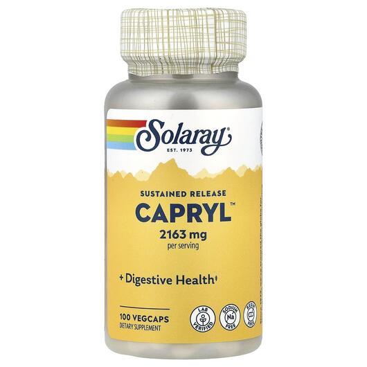Основное фото товара Solaray, Каприловая кислота, Capryl Sodium-Free, 100 капсул
