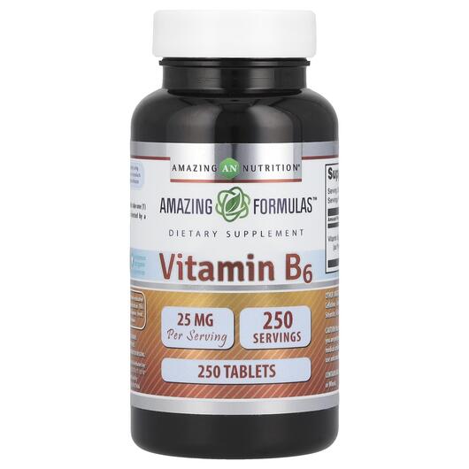 Основне фото товара Vitamin B6 25 mg, Вітамін B6 Піридоксин, 250 таблеток