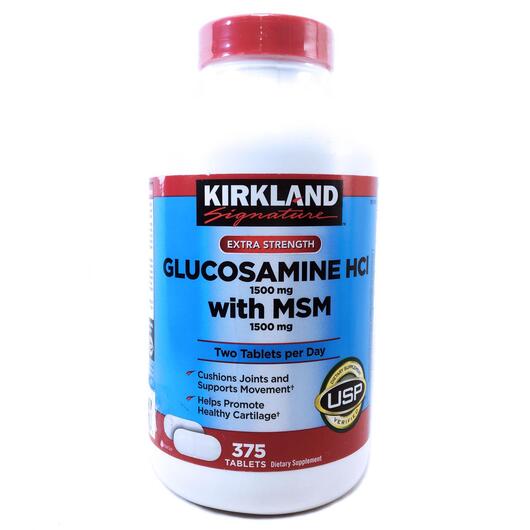 Основное фото товара Глюкозамин, Glucosamine HCI with MSM 1500 mg, 375 таблеток