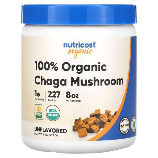 Основное фото товара Грибы Чага, 100% Organic Chaga Mushroom Unflavored, 227 г