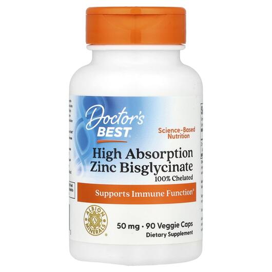 Основное фото товара Цинк Биглицинат, Zinc Bisglycinate 100% Chelated, 90 капсул