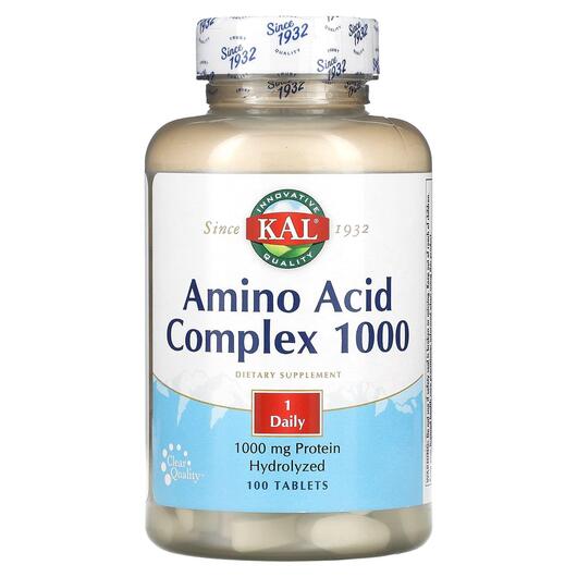 Основное фото товара KAL, Аминокислоты 1000 мг, Amino Acid Complex 1000, 100 таблеток