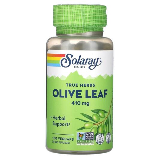 Основное фото товара Solaray, Листья оливы, True Herbs Olive Leaf 410 mg, 100 капсул