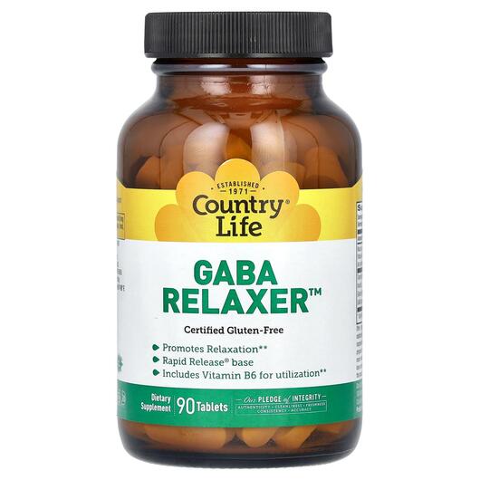Основное фото товара Country Life, ГАМК, GABA Relaxer, 90 таблеток