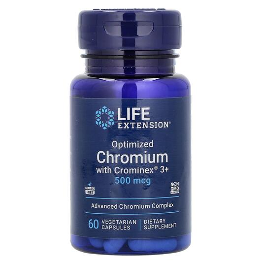 Основное фото товара Хром 500 мкг, Optimized Chromium with Crominex 3+, 60 таблеток