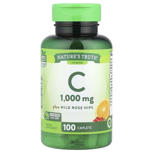 Основное фото товара Витамин C 1000 мг, Vitamin C Plus Wild Rose Hips, 100 капсул