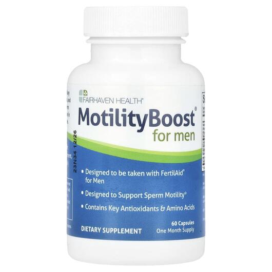 Основне фото товара MotilityBoost for Men, Підтримка рухливості сперми, 60 капсул