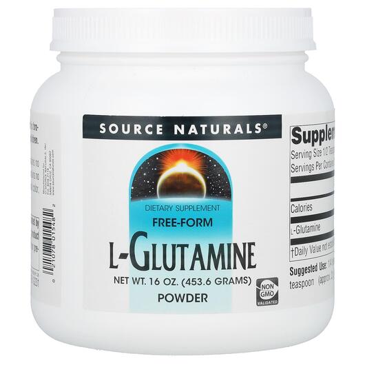 Основное фото товара L-Глутамин, L-Glutamine Free-Form Powder, 453.6 г