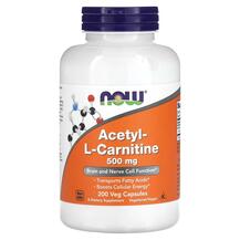 Acetyl-L-Carnitine Ацетилкарнитин NOW 200 капсул