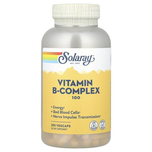 Основное фото товара B-комплекс 100 мг, B-Complex 100 with Aloe Vera, 250 капсул