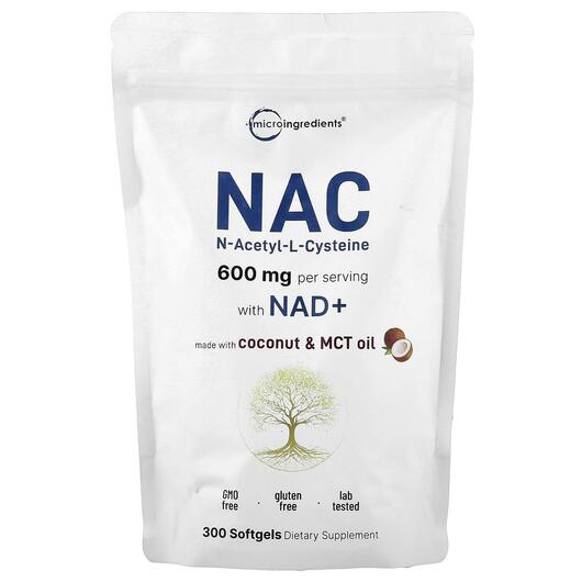 Основное фото товара Micro Ingredients, Никотинамид НАД+, NAC With NAD+, 300 капсул