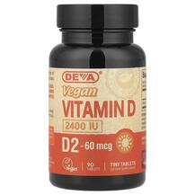 Vegan Vitamin D2 60 mcg 2400 IU 90 Витамин D2 Deva