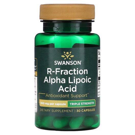 Основное фото товара R-Fraction Alpha Lipoic Acid Triple Strength, Альфа-липоевая, 30 