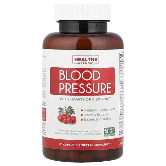 Основное фото товара Боярышник, Blood Pressure with Hawthorn Extract, 90 капсул