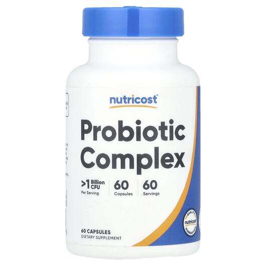 Основное фото товара Nutricost, Пробиотики, Probiotic Complex 1 Billion CFU, 60 капсул