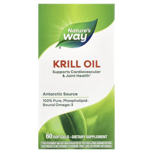 Основне фото товара Nature's Way, EfaGold Krill Oil, Масло криля 500 мг, 60 капс
