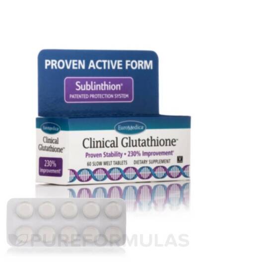 Основное фото товара EuroMedica, L-Глутатион, Clinical Glutathione, 60 таблеток