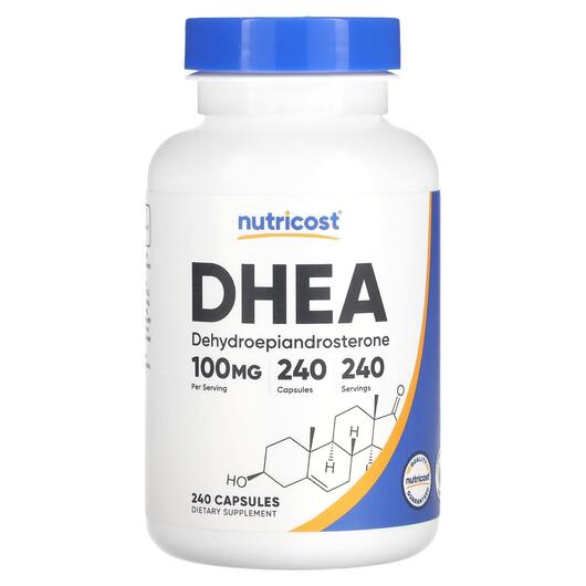 Основное фото товара Nutricost, Дегидроэпиандростерон, DHEA 100 mg, 240 капсул