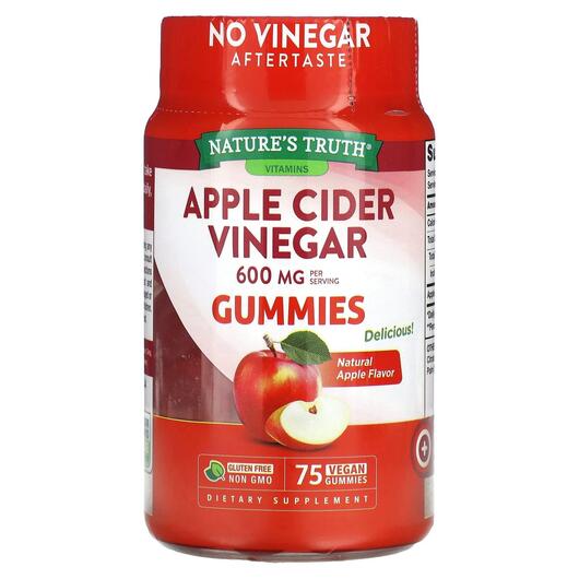 Основное фото товара Nature's Truth, Яблочный уксус, Apple Cider Vinegar, 75 конф