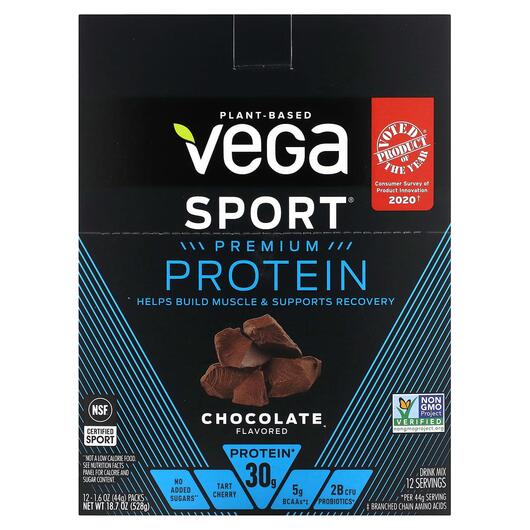 Основное фото товара Vega, Протеин, Protein Chocolate, 12 пакетиков