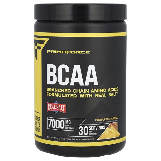 Основное фото товара Primaforce, БЦАА, BCAA Pineapple Mango, 450 г