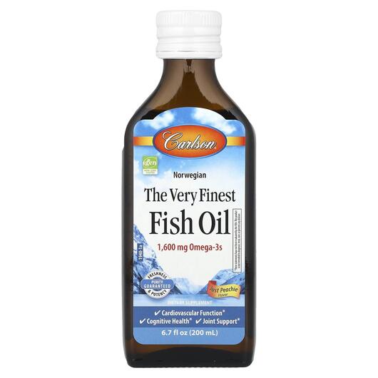 Основное фото товара Рыбий жир Омега-3, The Very Finest Fish Oil Just Peachie, 200 мл