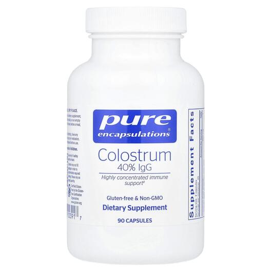 Основное фото товара Pure Encapsulations, Колострум, Colostrum 40% IgG, 90 капсул
