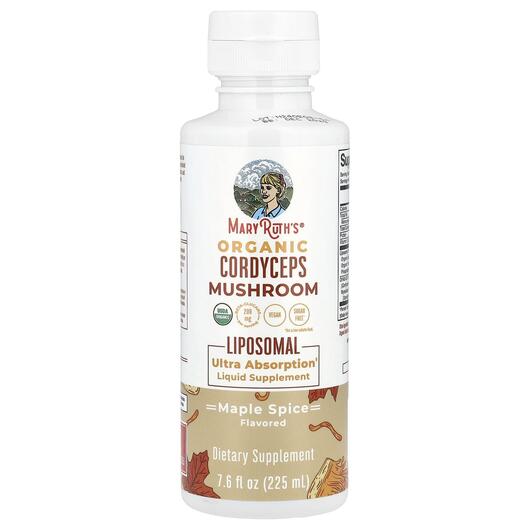 Основное фото товара Грибы, Organic Cordyceps Mushroom Liposomal Maple Spice, 225 мл
