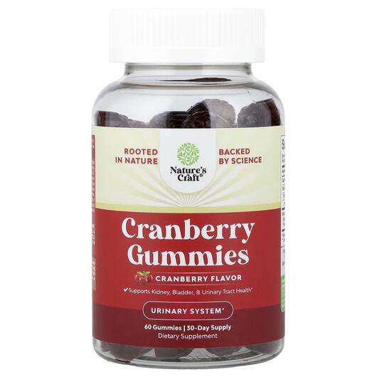 Основное фото товара Nature's Craft, Клюква, Cranberry Gummies Cranberry, 60 табл
