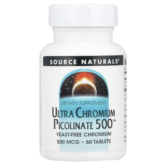 Основное фото товара Хром, Ultra Chromium Picolinate 500 500 mcg, 60 таблеток